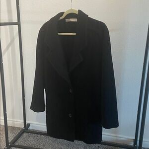 Irving Posluns  Classic Black Overcoat
pre owned